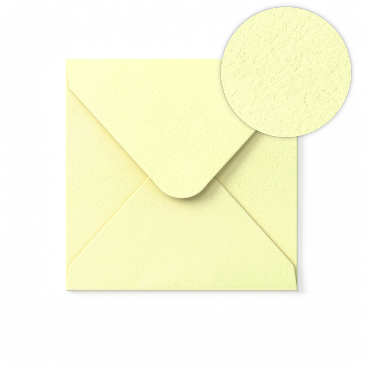 Elfenbensfarvet Kuvert med Hamret Struktur 155x155 mm