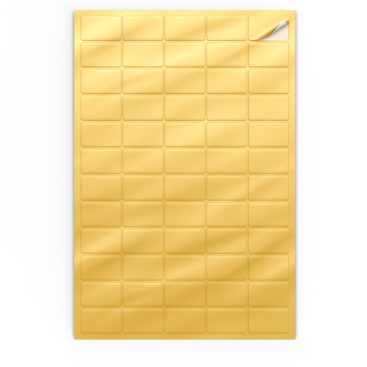 Rektangulære, klæbende mærkater