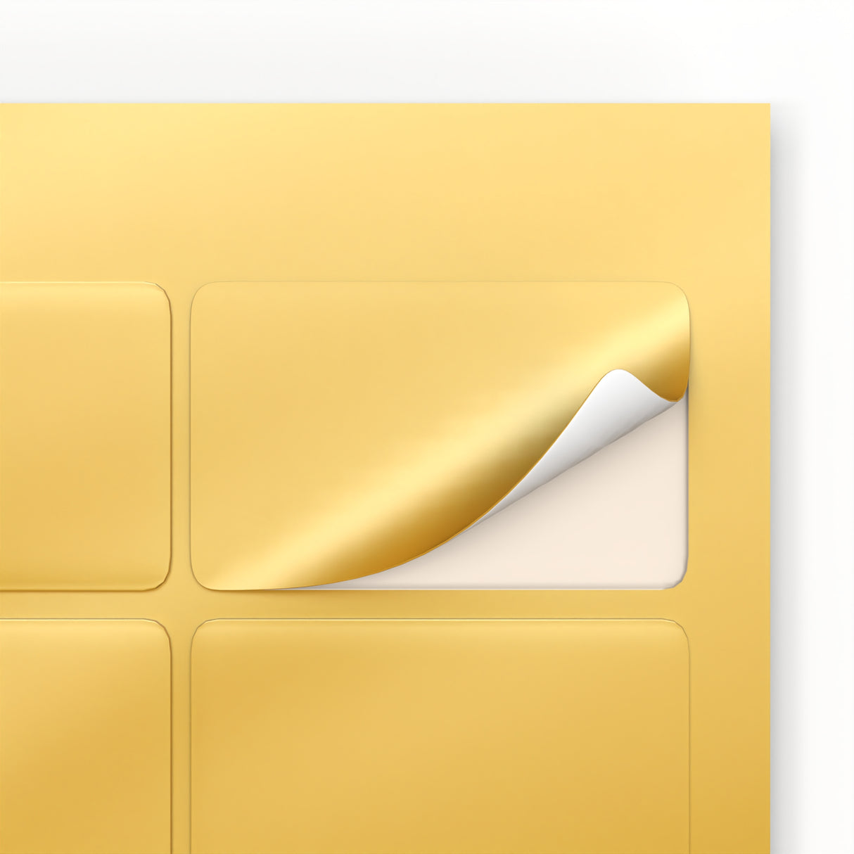 Rektangulære, klæbende mærkater