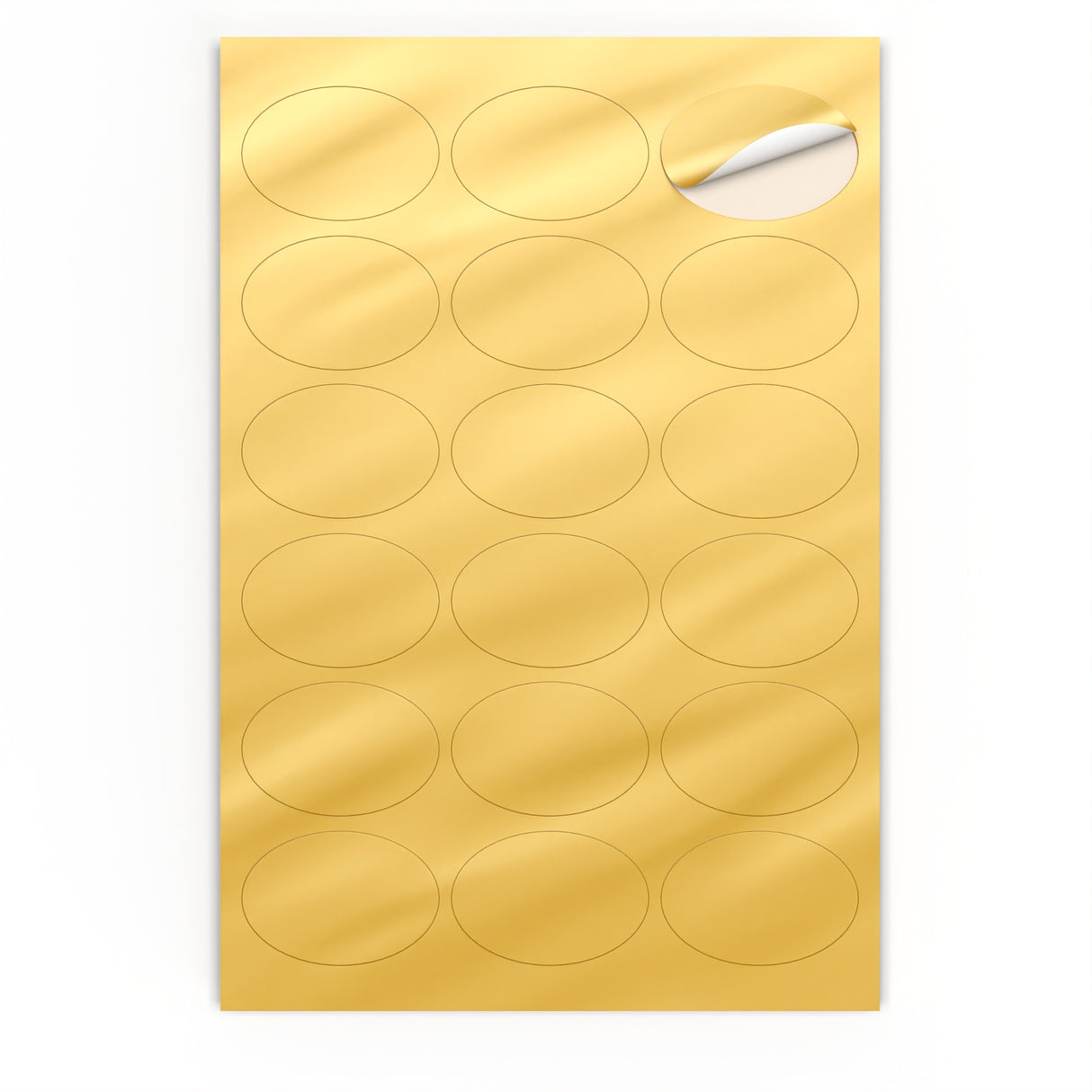 Ovale, klæbende mærkater