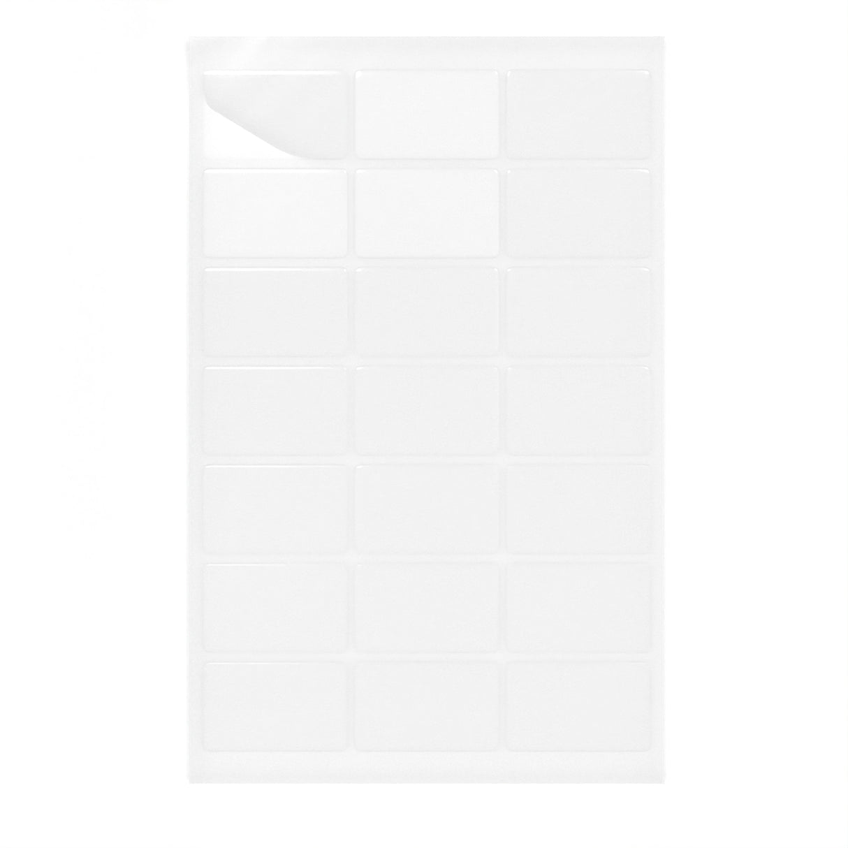 Rektangulære, klæbende mærkater