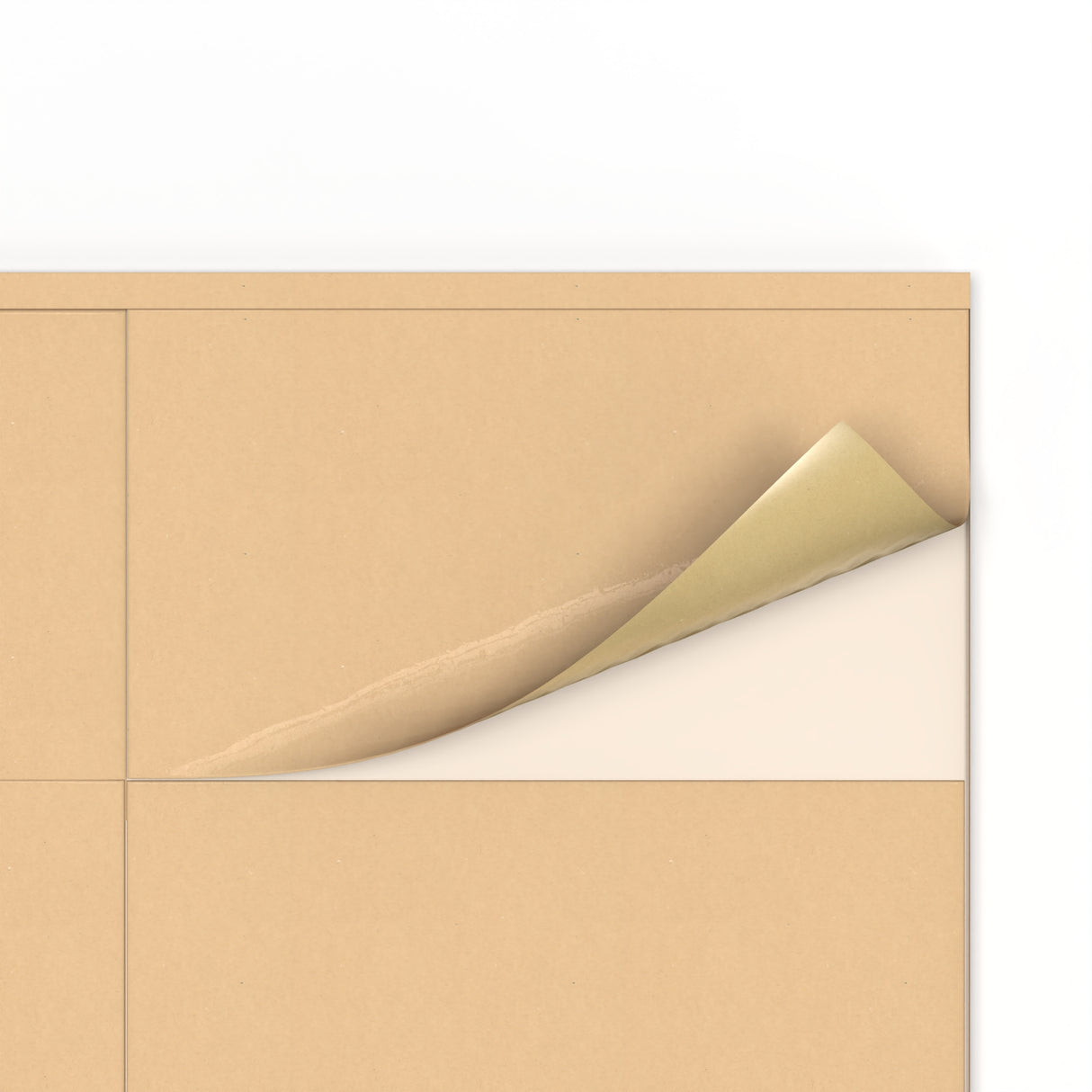 Rektangulære, klæbende mærkater