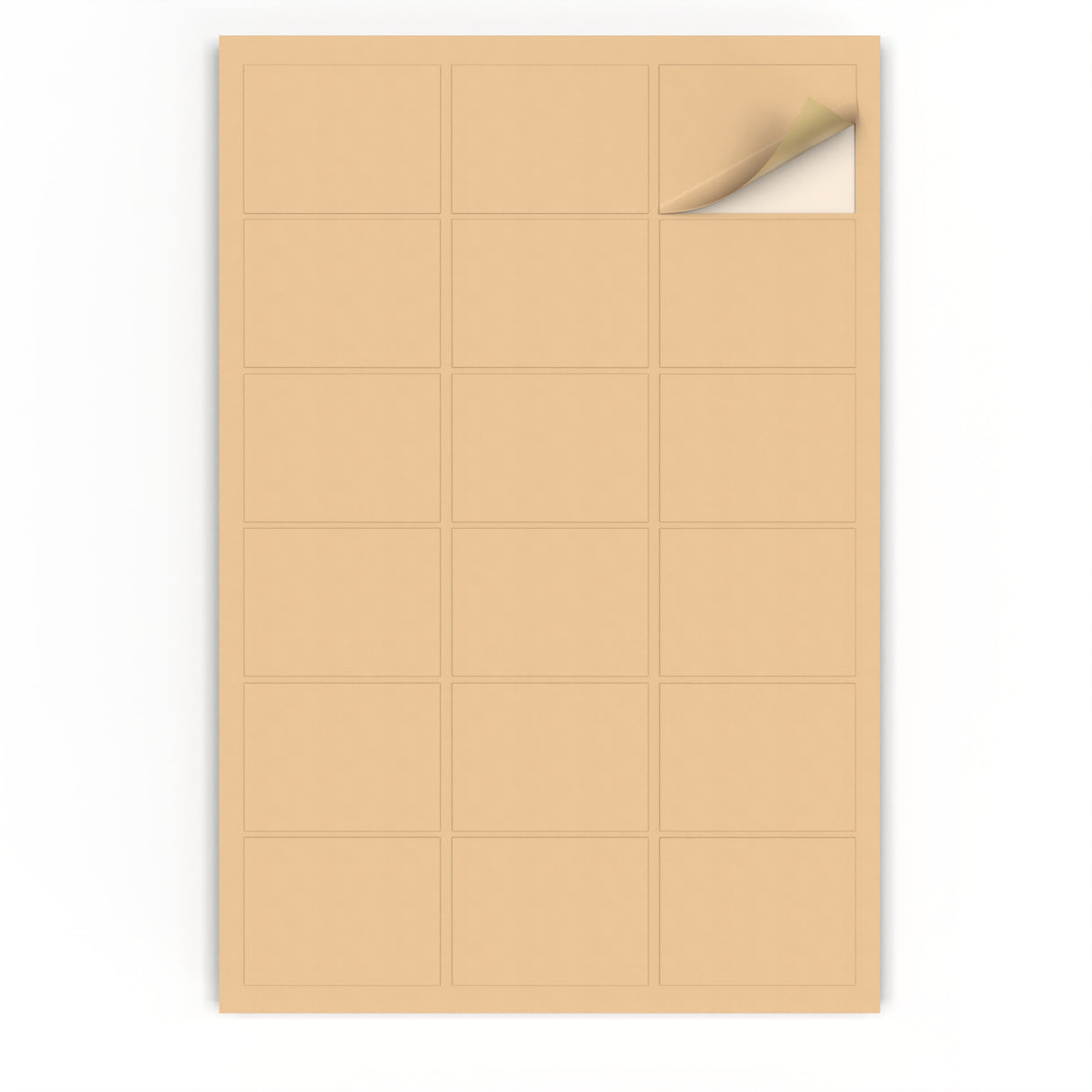 Rektangulære, klæbende mærkater