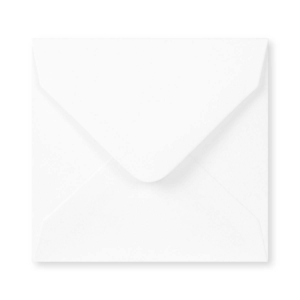 Hvid kuvert - diamantklap 100x100 mm