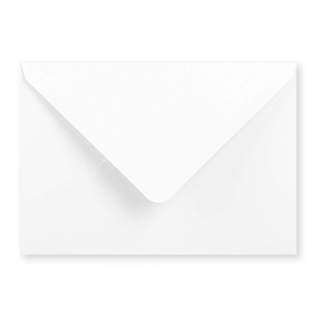 Hvid kuvert - diamantklap 111x157 mm