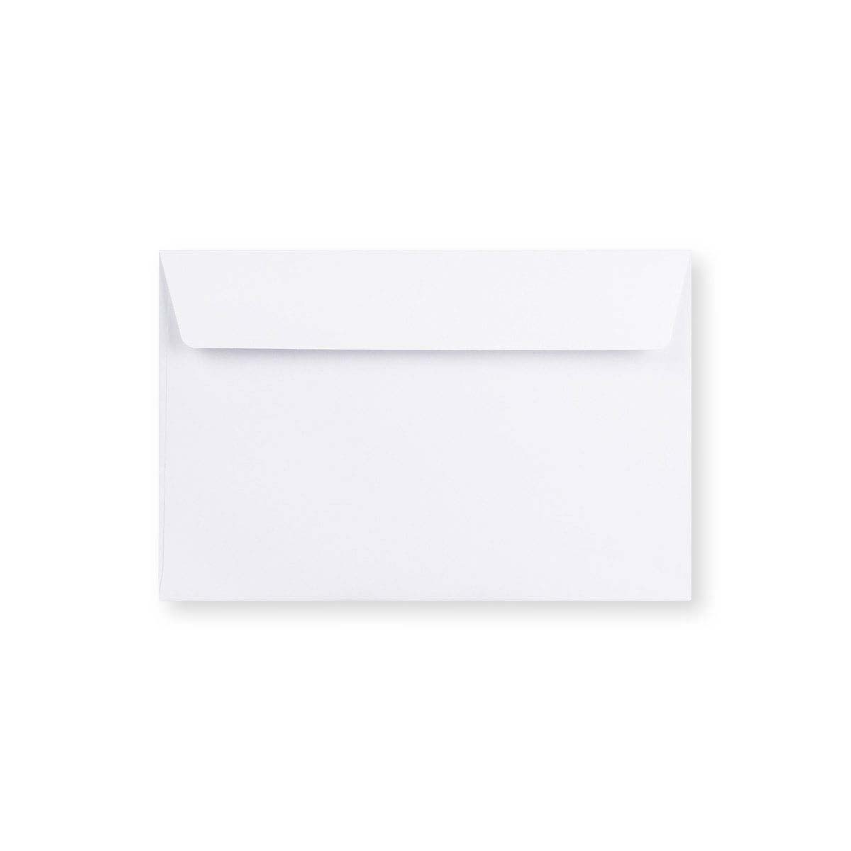 Hvid kuvert - Lige Flap 121x184 mm