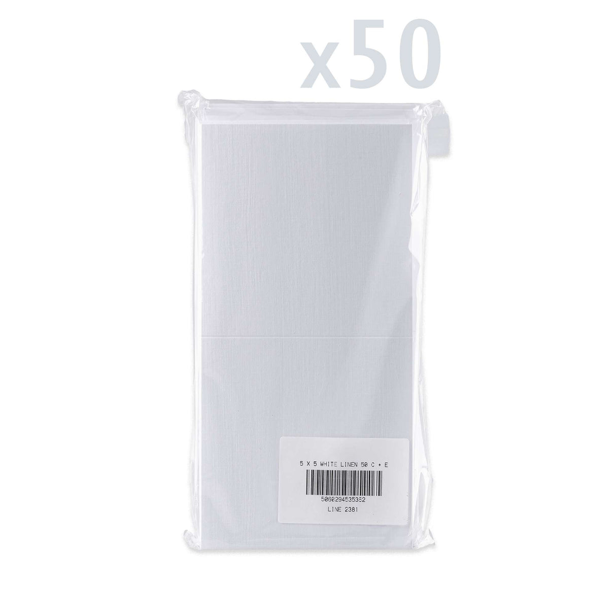 Kort og kuverter med linnedstruktur – pakke