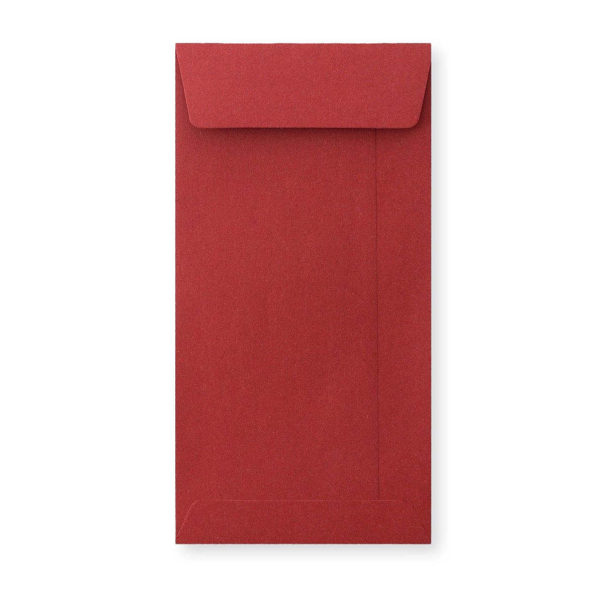 Mørkerød lommekonvolut 220x110 mm (DL)