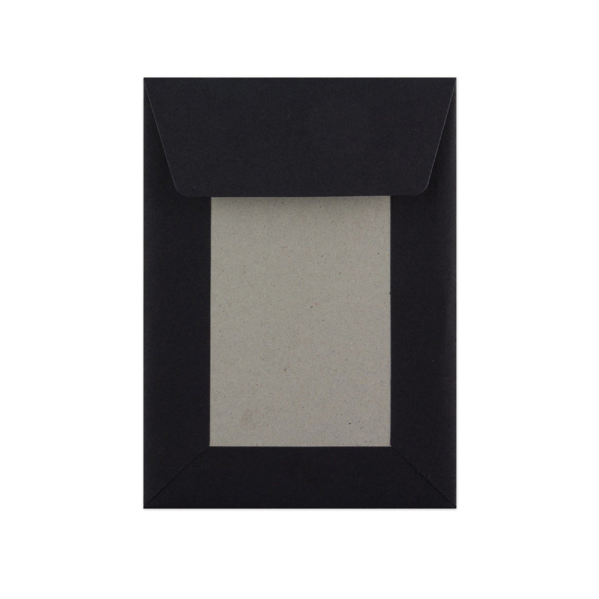 Sort Kuvert med Kartonbagside 162x114 mm (C6)