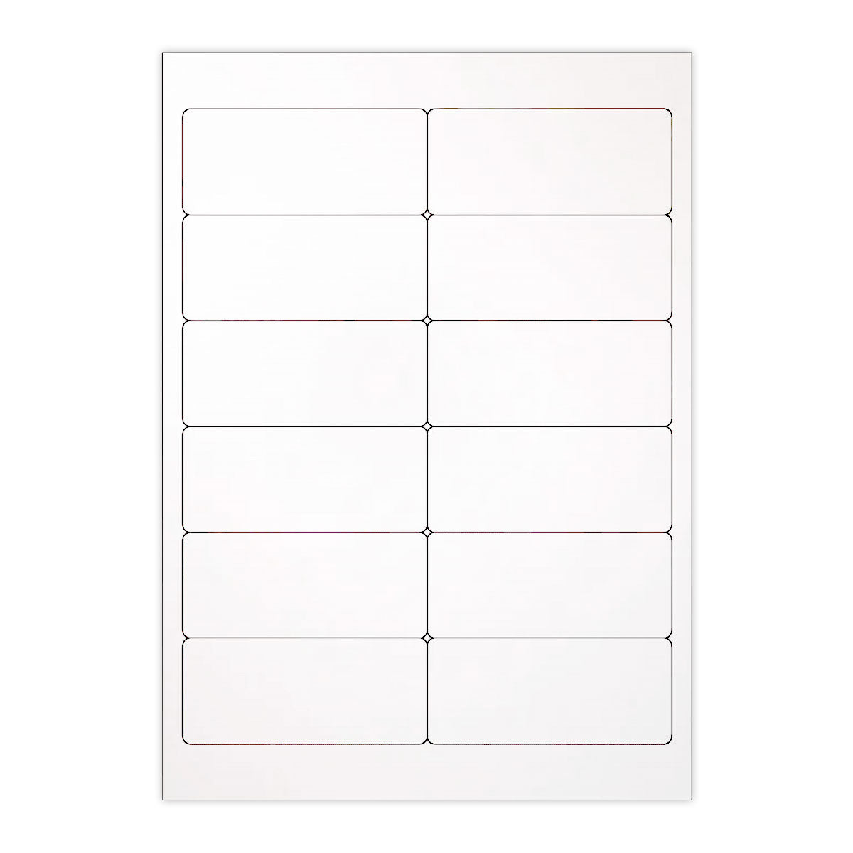 Hvide selvklæbende labels