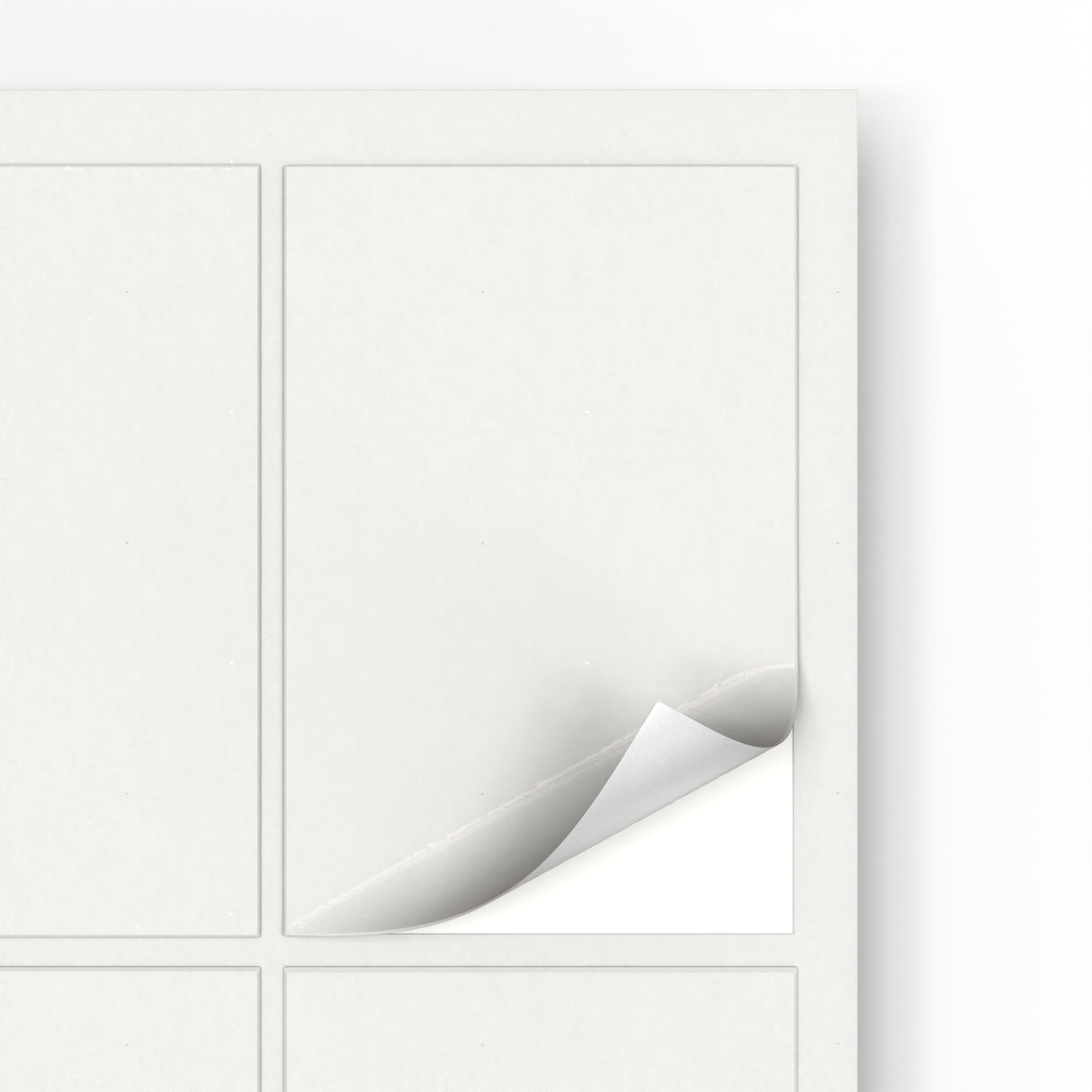 Rektangulære, klæbende mærkater