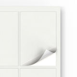 Rektangulære, klæbende mærkater