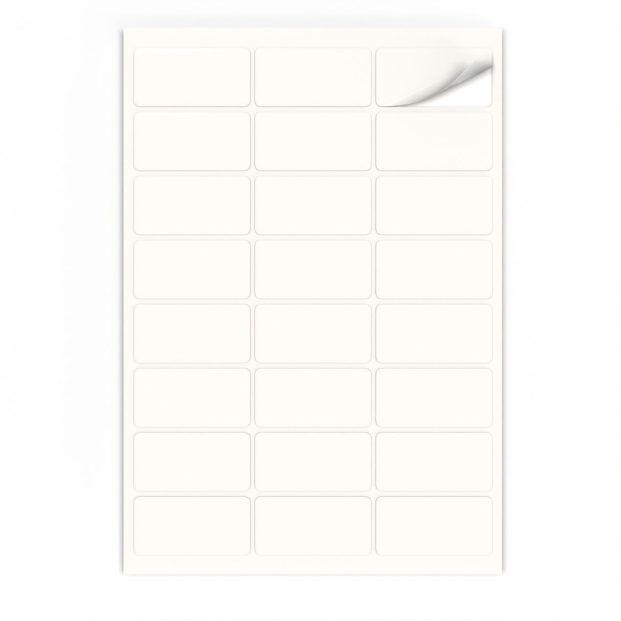 Rektangulære, klæbende mærkater