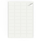 Rektangulære, klæbende mærkater