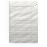 Rektangulære, klæbende mærkater