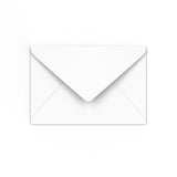 Hvid kuvert - diamantklap 127x190 mm