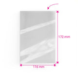 Åben cellofanpose med toplomme