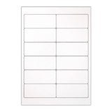 Hvide selvklæbende labels