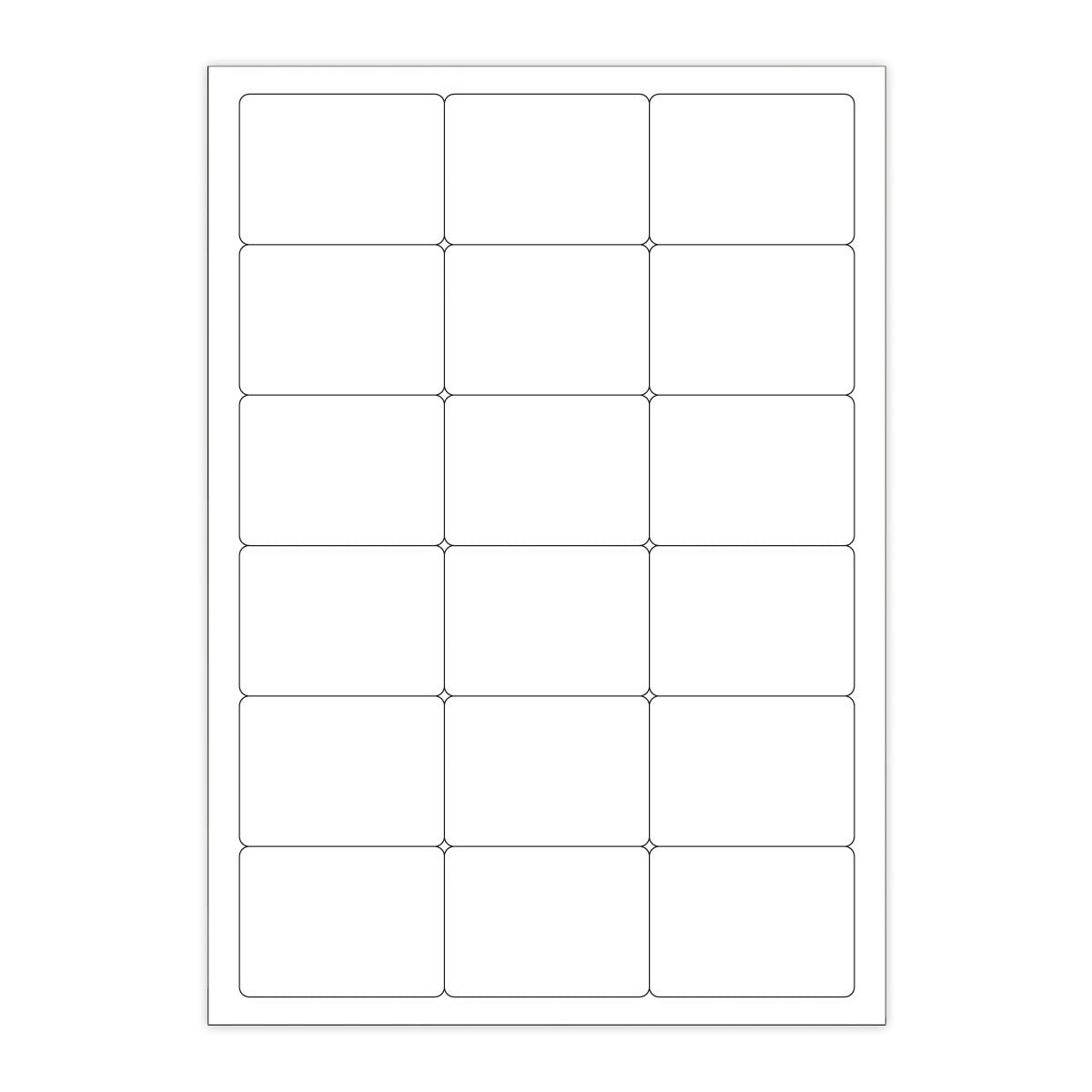 Hvide selvklæbende labels