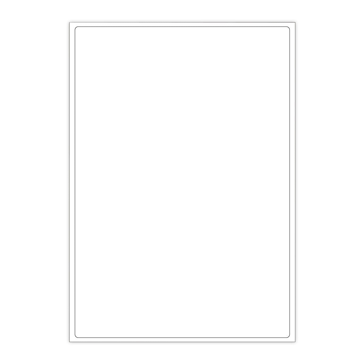 Hvide selvklæbende labels