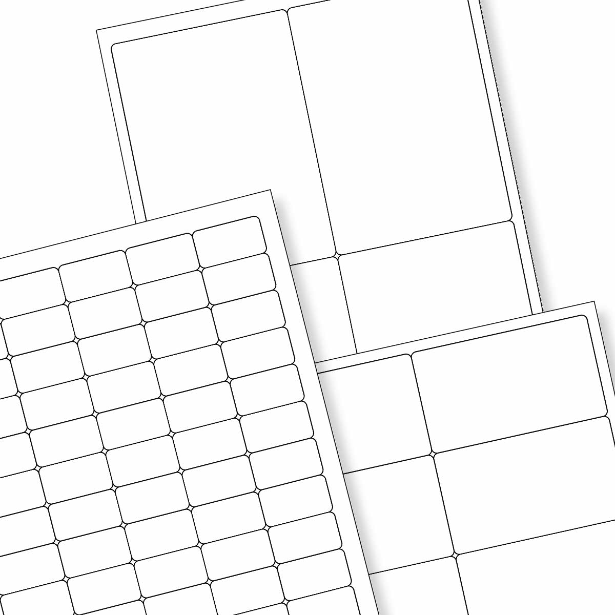 Hvide selvklæbende labels