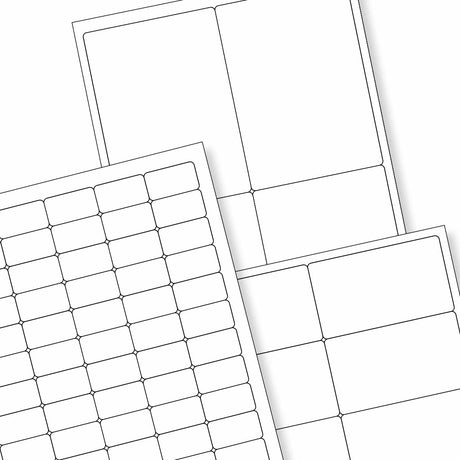 Hvide selvklæbende labels