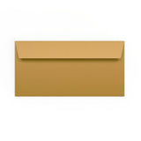 Guldfarvet konvolut 110x220 mm (DL)