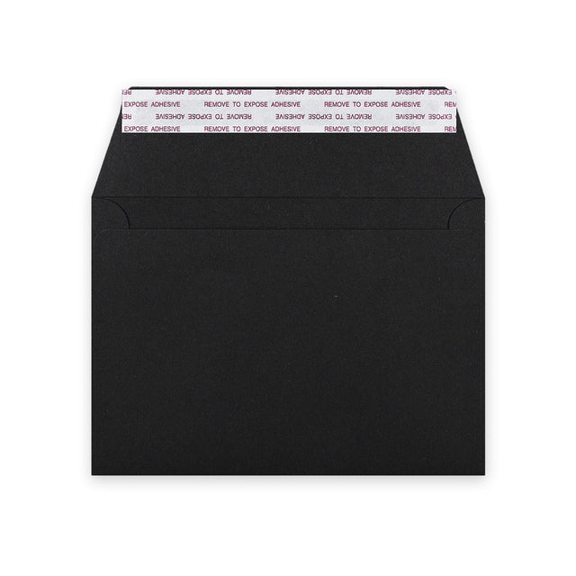 C6 Black Luxury Peel & Seal Envelope (114 x 162mm)